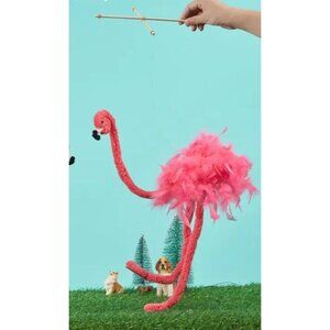 Pink Flamingo Hand Puppet Feather Details